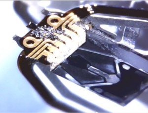 close up image of hard disk that has damaged